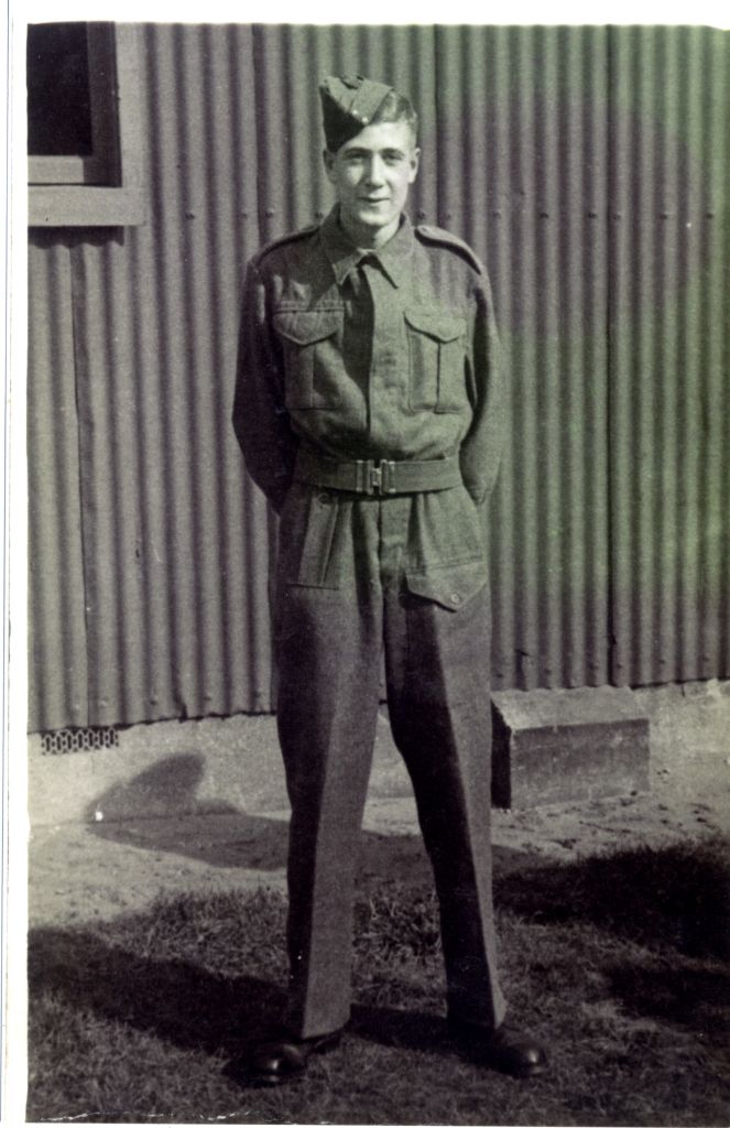 Harry Baker wearing his army uniform