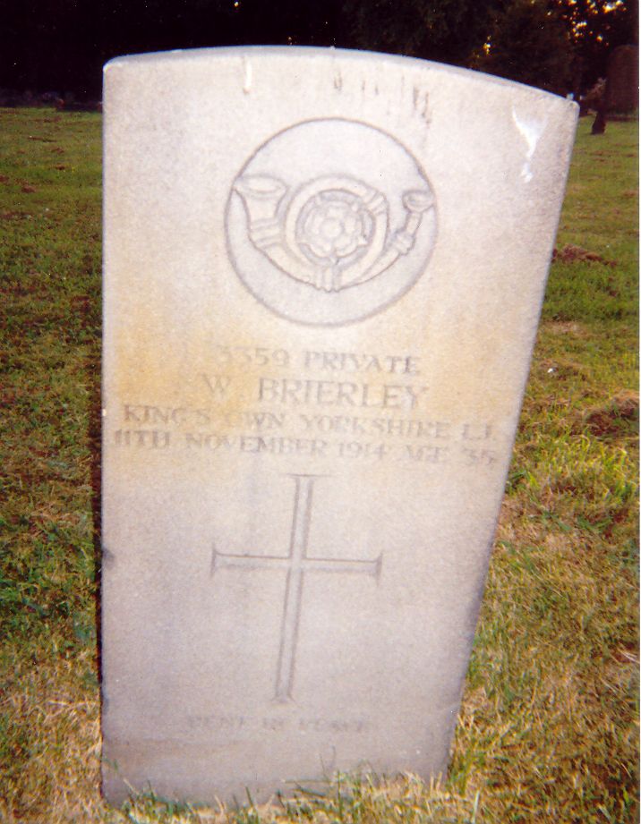 William Brierley's gravestone