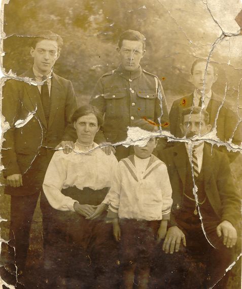 Family photograph of Wilfred George Eric Ernest Gertrude and George