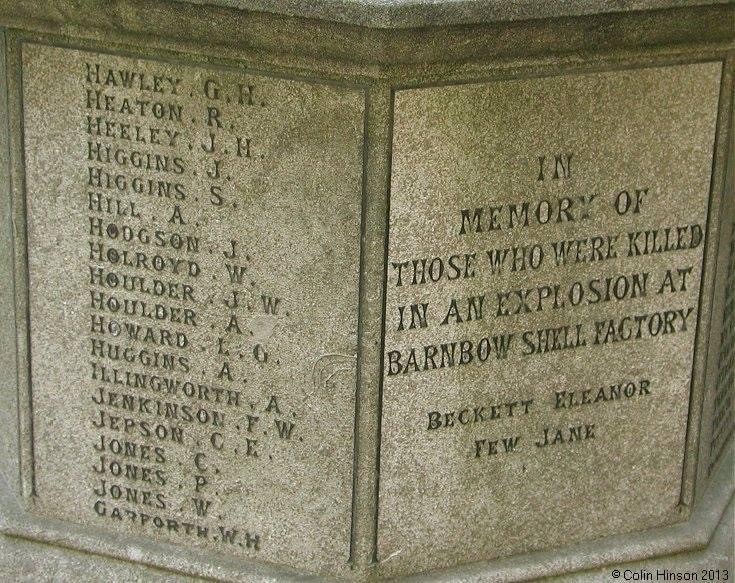 War Memorial with Jane Few's name on it