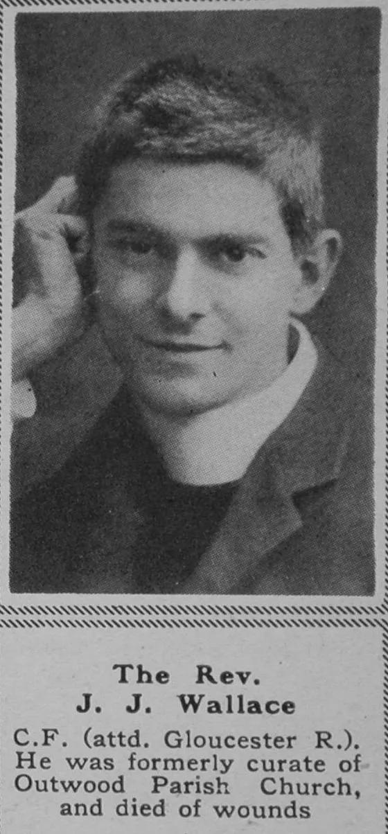 A clipping from a newspaper of a photograph of John J Wallace 