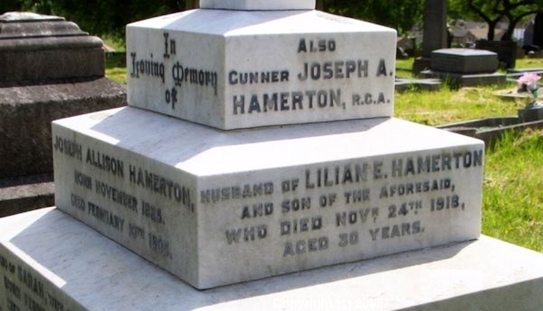 Joseph Allison Hamerton's grave