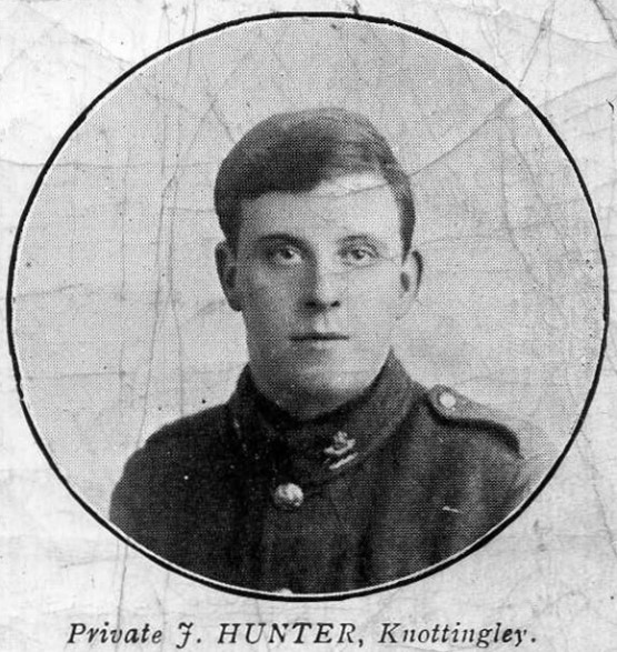 head and shoulders photograph of Joseph Hunter in his army uniform