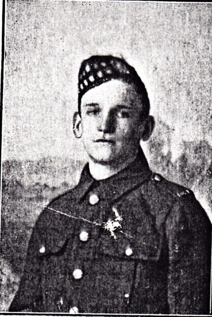 head and shoulders of joseph wood in his army uniform and wearing his army cap