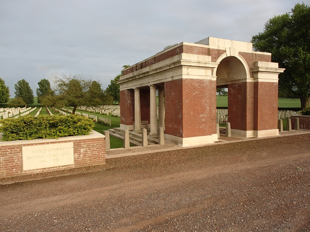 The entrance to Warlencourt British Cemetery