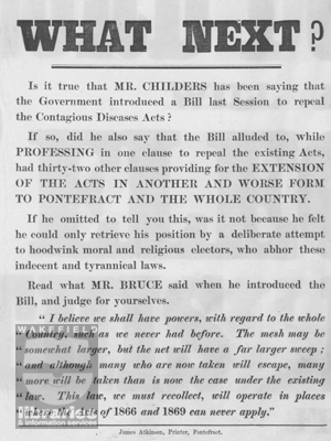 A poster created during the election campaign of 1872 for a Member if Parliament for Pontefract.  This was the first example of a secret ballot in the country.  Internal Reference: PO First Ballot Election